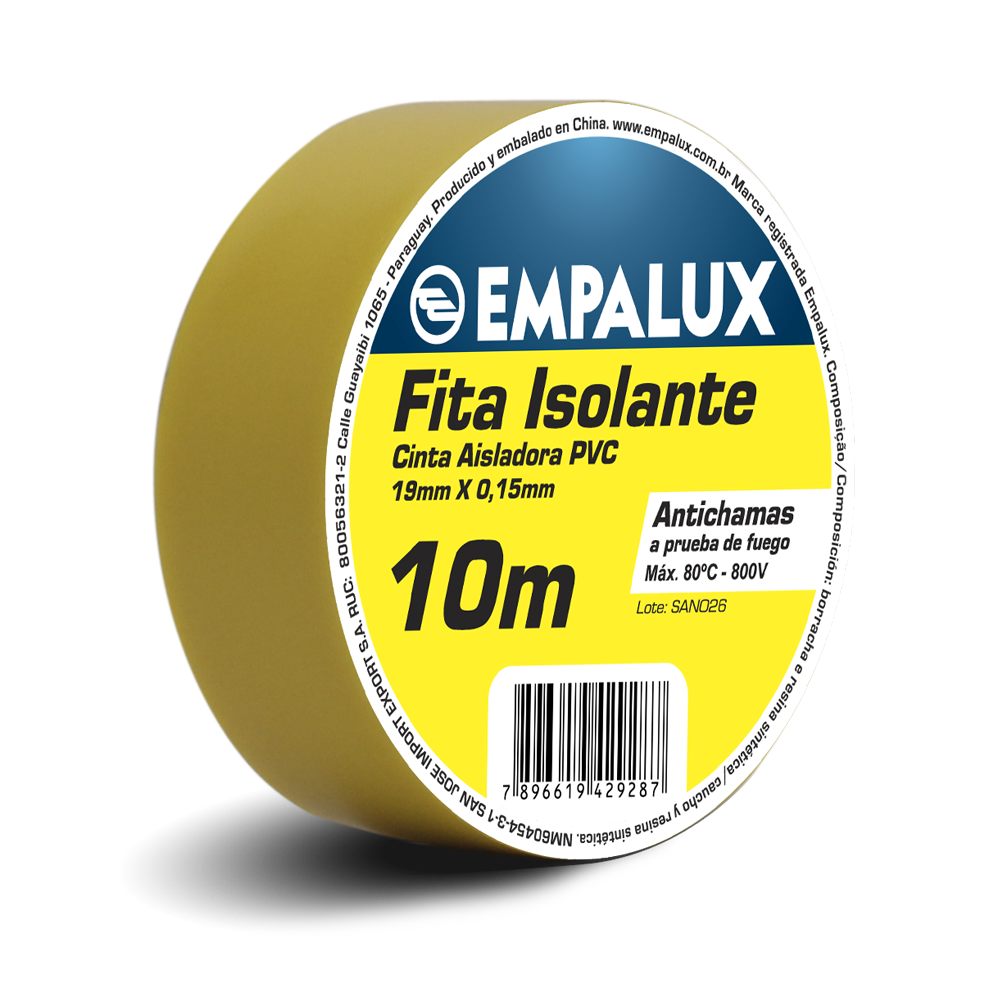 Fita Isolante Amarela 10M – FI10101