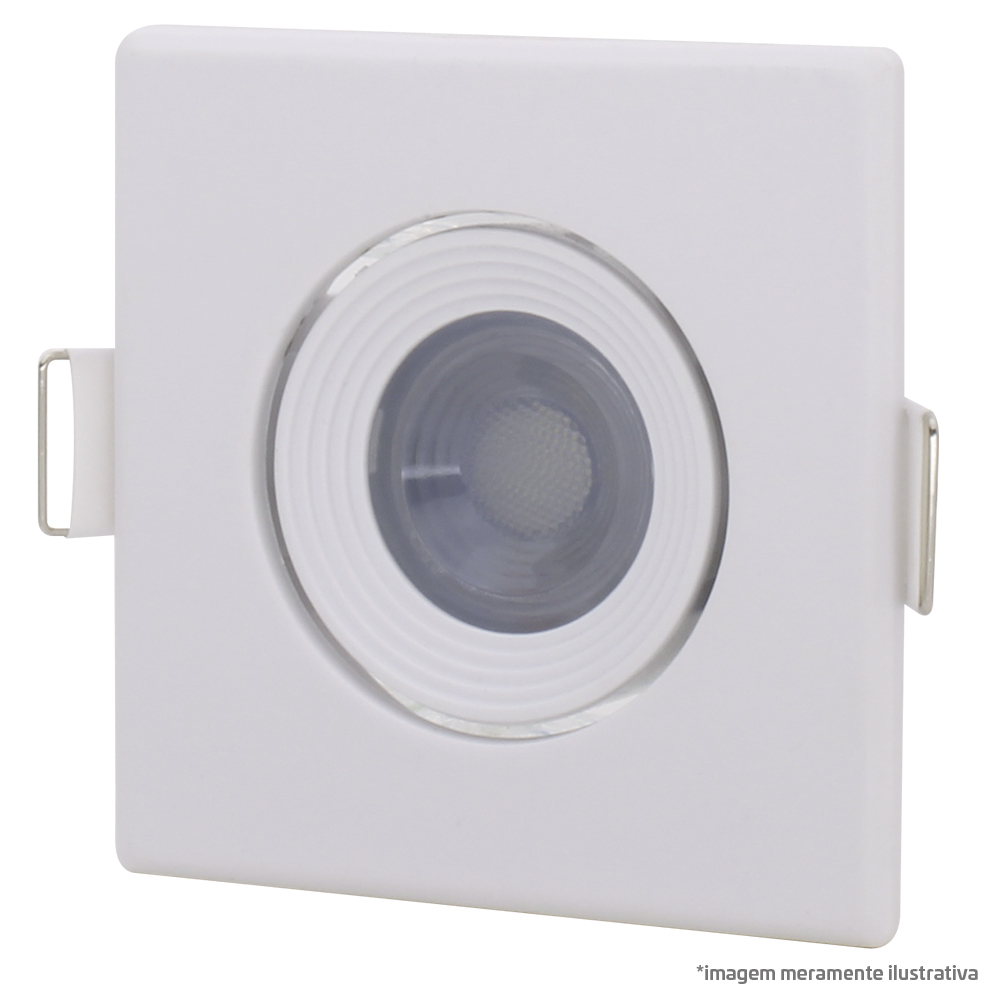 Spot LED Embutir 03W Bivolt 3.000K Quadrado MR11 – SL30333