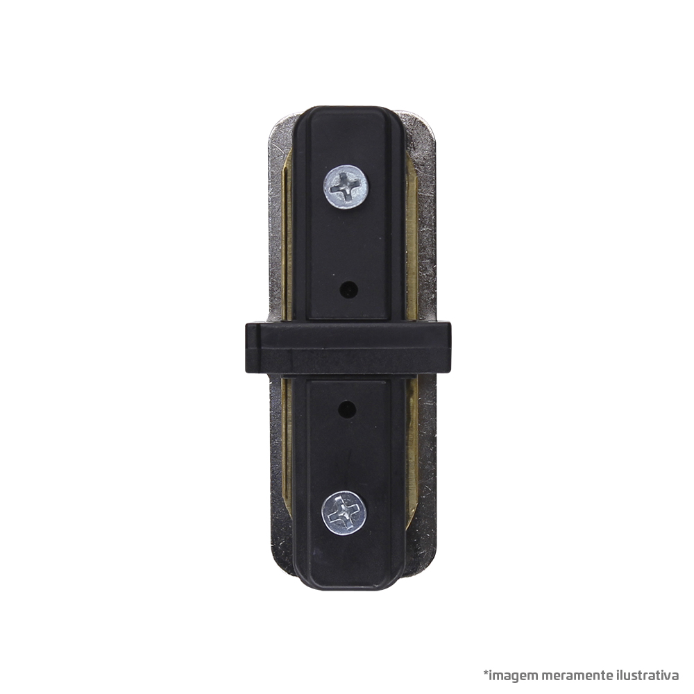 Conector para Trilho Preto – Reto -TS00013