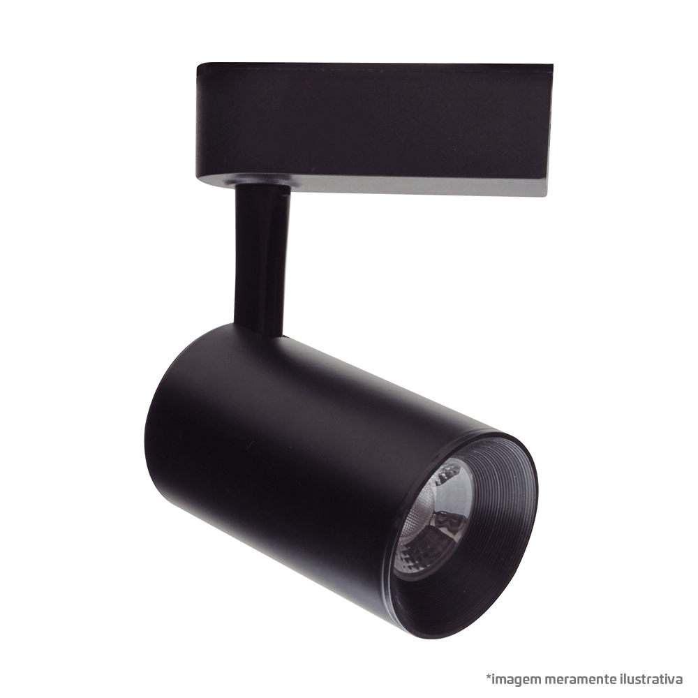 Spot Trilho LED – Preto 07W Bivolt 3.000K – TS30733