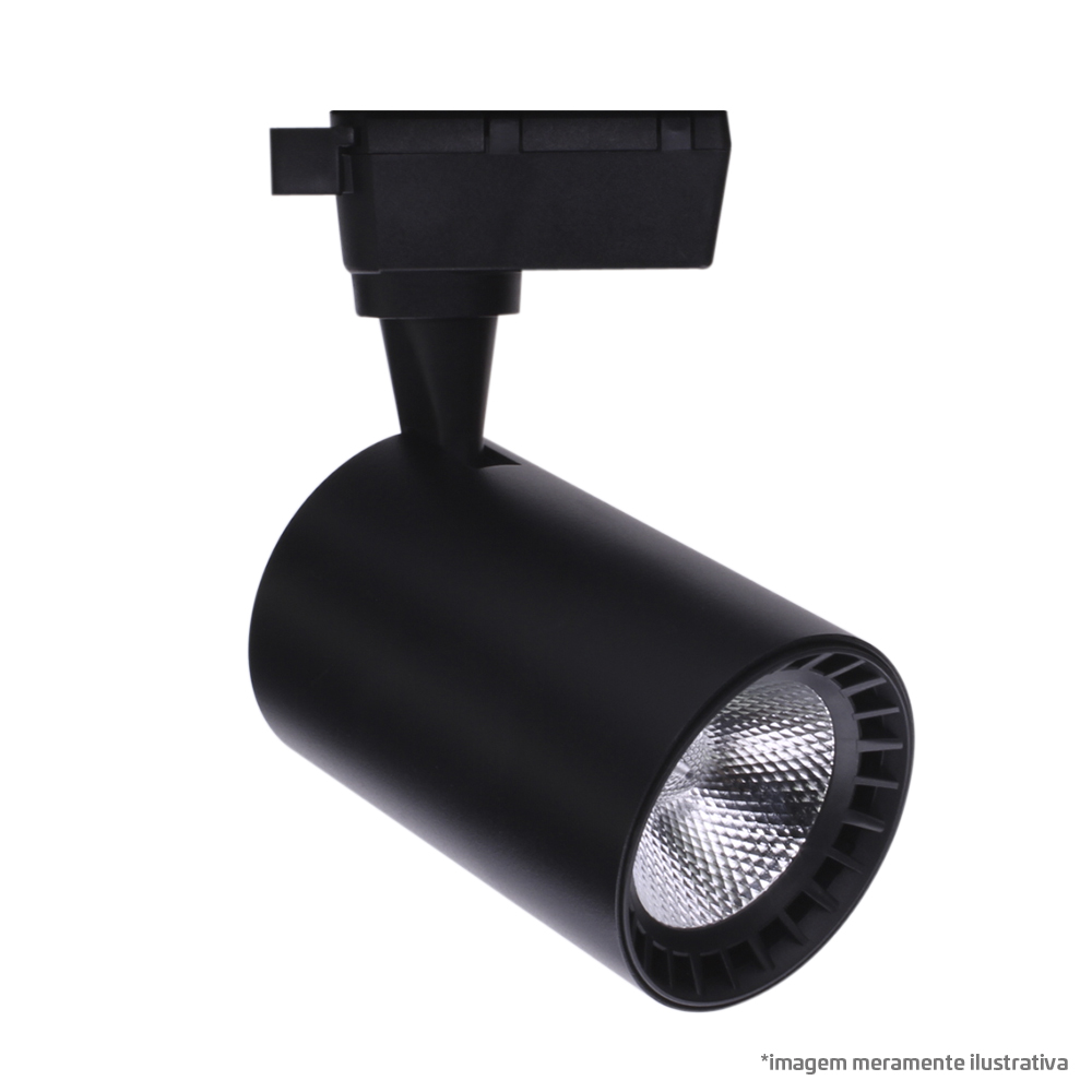 Spot Trilho LED – Preto 10W Bivolt 3.000K – TS31033