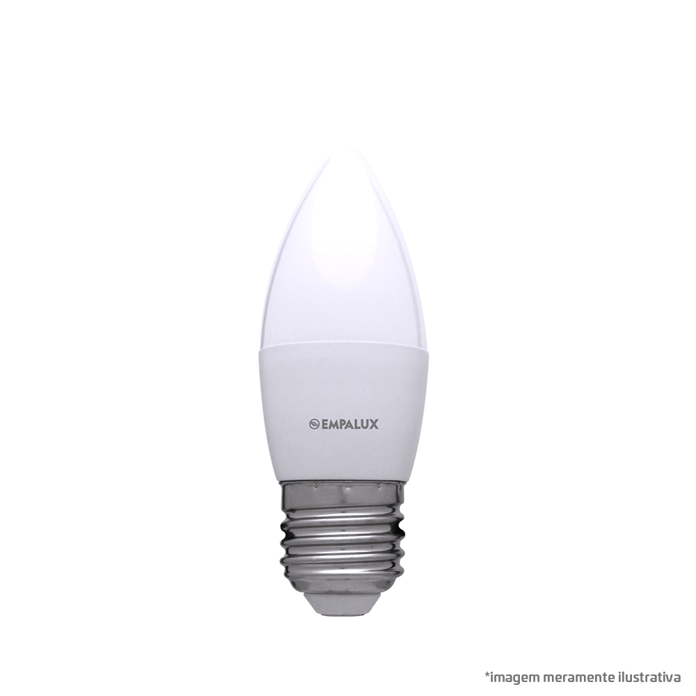 Lâmpada Vela LED Leitosa 4.9W Bivolt 3.000K E27 – VL30523