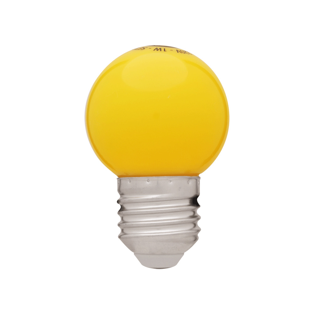 Lâmpada Mini Globo LED 1,5W 220V Amarela E27 – MG20112